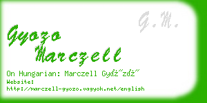 gyozo marczell business card